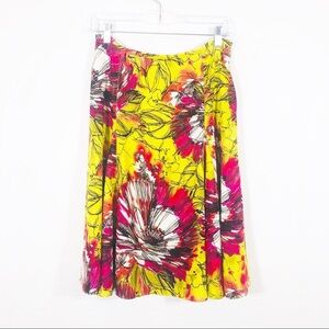 🔥St John silk blend A line floral skirt Sz 4 gorgeous